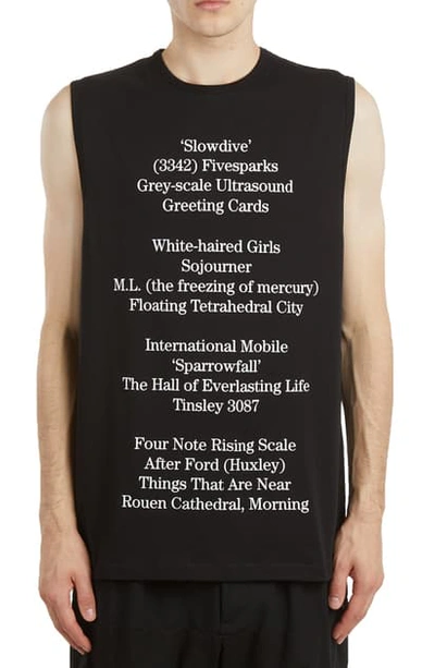 Shop Raf Simons History Of The World Grahic Cotton Tank In Black