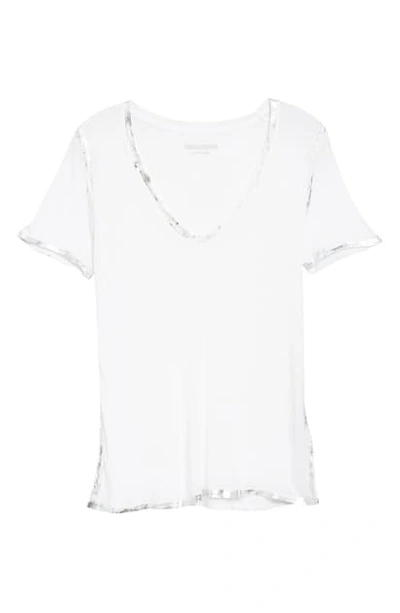 Shop Zadig & Voltaire 'tino' Foil Accent Tee In Blanc