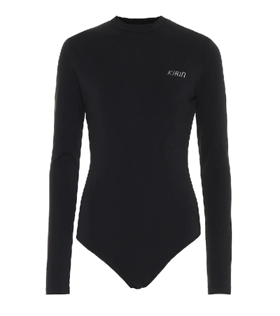 Shop Kirin Stretch-cotton Bodysuit In Black
