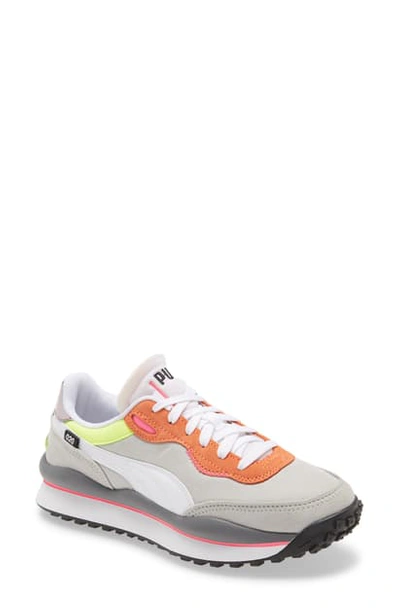 Shop Puma Style Rider 020 Play On Sneaker In High Rise/ Fizzy Orange