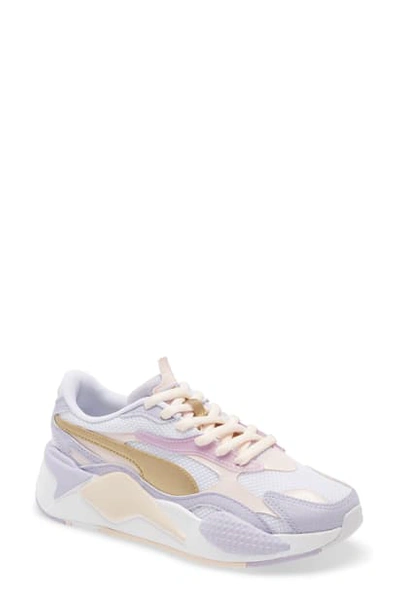 Shop Puma Rs-x3 Puzzle Sneaker In Rosewater/ Team Gold
