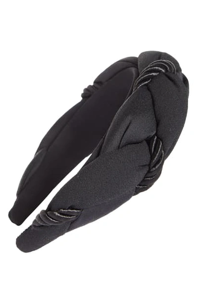Shop Sophie Buhai Twisted Silk Headband In Black