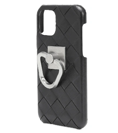Shop Bottega Veneta Intrecciato Leather Iphone 11 Pro Case In Black