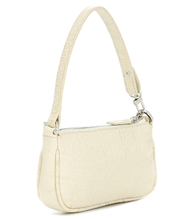 Shop By Far Rachel Mini Leather Shoulder Bag In White