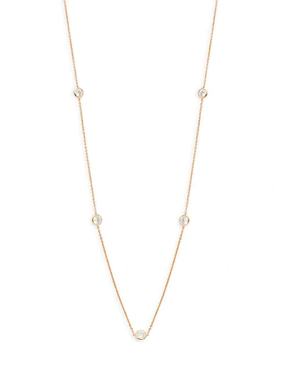 Shop Adriana Orsini Rose Goldplated & Crystal Station Necklace