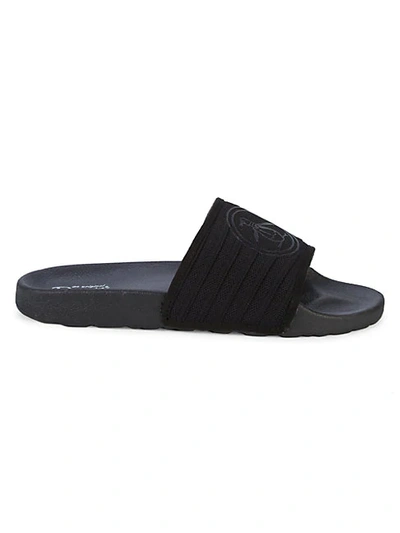 Shop Original Penguin Destin Knit Slides In Black