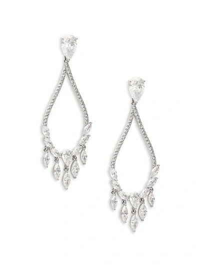Shop Adriana Orsini Rhodium-plated & Crystal Chandelier Earrings