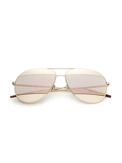 Shop Dior Split1 59mm Metal Aviator Sunglasses In Darkgrey