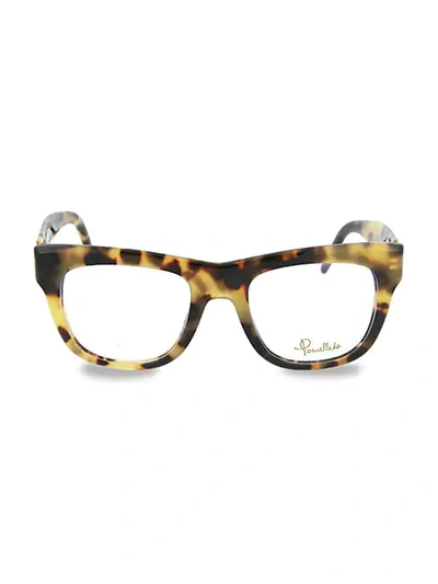 Shop Pomellato 49mm Square Optical Glasses In Tort Clear