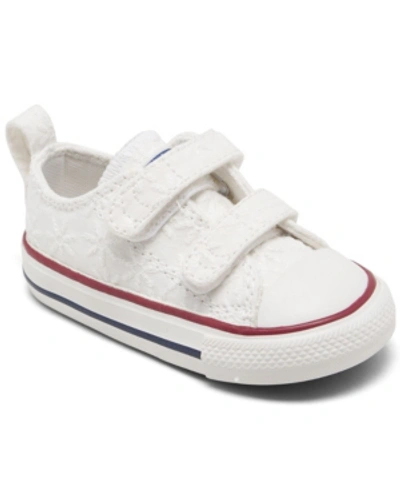 Shop Converse Toddler Girls Little Miss Easy-on Chuck Taylor All Star Low Stay-put Closure Casual Sneakers In White/garn
