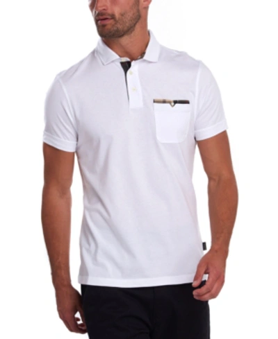 Shop Barbour Men's Corpatch Polo Shirt In White