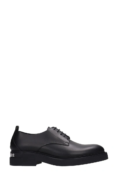 Shop Dsquared2 Lace Up Lace Up Shoes In Black Leather