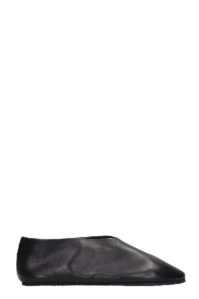 Shop Jil Sander Loafers In Black Leather