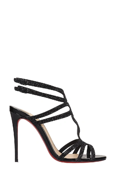 Shop Christian Louboutin Renne 100 Sandals In Black Leather
