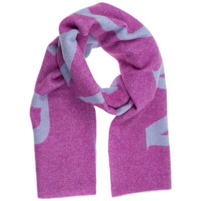 Shop Moncler Active Wool Scarf In Viola