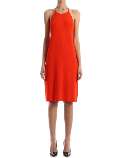 Shop Bottega Veneta Orange Dress