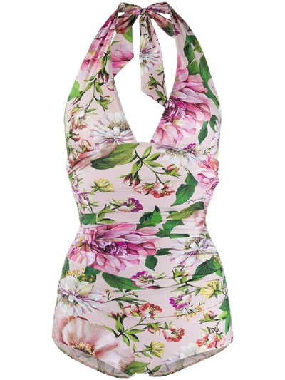 Shop Dolce & Gabbana Swimsuit Flowers In Aj Rosa Fdo.rosa