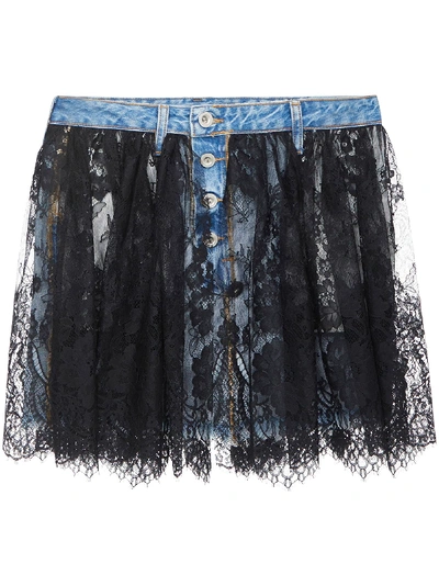 Shop Ben Taverniti Unravel Project Unravel Project Skirt In Blue