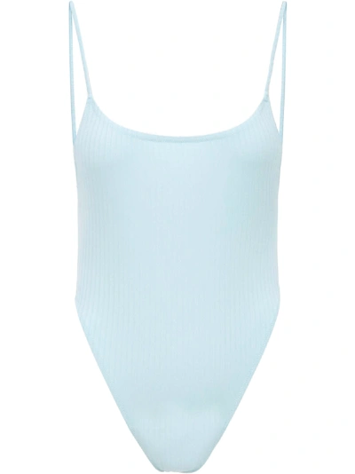 Shop Suahru Miami Swimsuit In Light Blue