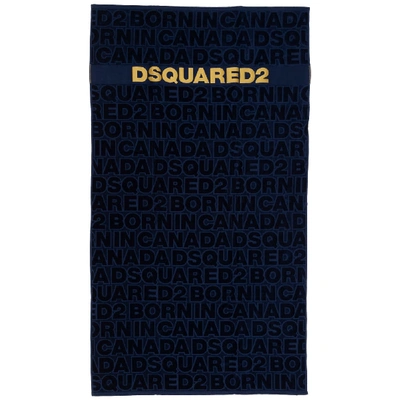 Shop Dsquared2 Vanille Beach Towels In Blu