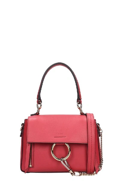 Shop Chloé Faye Day Hand Bag In Rose-pink Suede And Leather