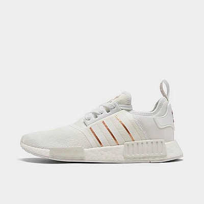 Shop Adidas Originals Adidas Women's Originals Nmd R1 Casual Shoes In White/copper Met/crystal White