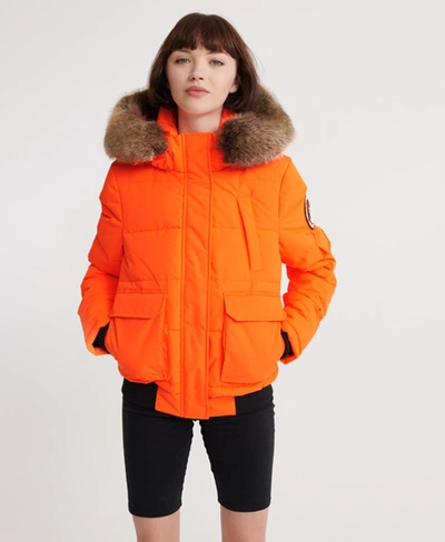 Shop Superdry Ella Everest Bomber Jacket In Orange