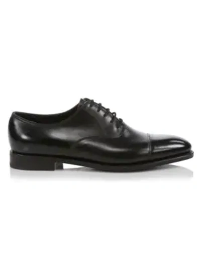 Shop John Lobb City Ii Leather Oxford Loafers In Black