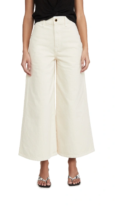 Shop Khaite Darcy Jeans In Ivory Rigid