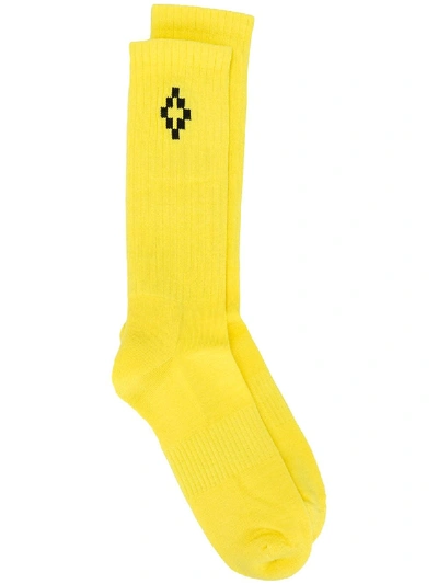 Shop Marcelo Burlon County Of Milan Socks In Yellow