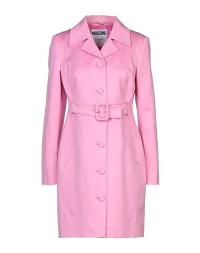 Shop Moschino Coat In Pink