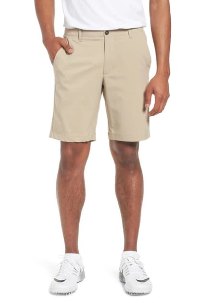 Shop Under Armour Takeover Regular Fit Golf Shorts In City Khaki