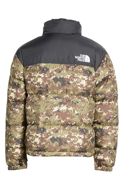 Shop The North Face Nuptse 1996 Packable Quilted Down Jacket In Burnt Olive Green Camo