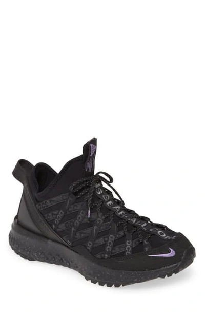 Shop Nike Acg React Terra Gobe Sneaker In Black/ Purple/ Anthracite