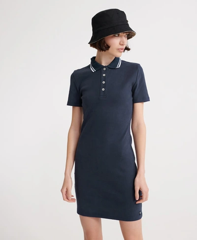 Shop Superdry Polo Mini Dress In Navy