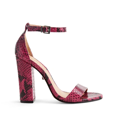 Shop Schutz Enida Sandal In True Pink Snake Multi