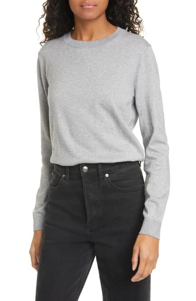 Shop A.p.c. Juliette Cotton & Cashmere Sweater In Gris