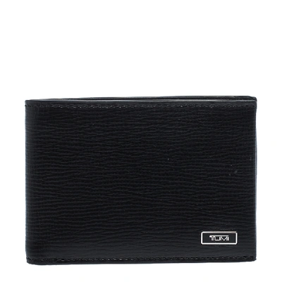 Pre-owned Tumi Black Leather Slim Bifold Wallet