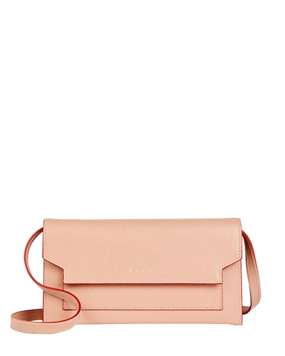 Shop Marni Bellows Crossbody Wallet Bag In Pink