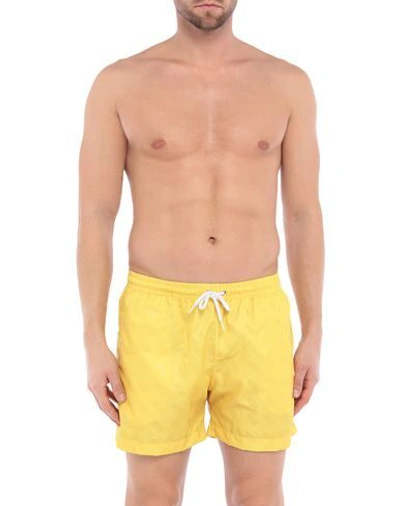 Shop Gcds Man Swim Trunks Yellow Size M Polyester