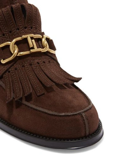 Tod's Ankle Boots In Dark Brown