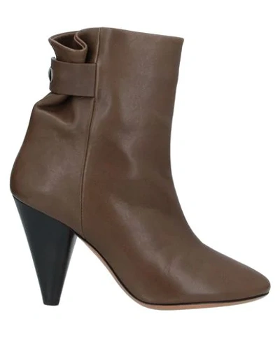 Shop Isabel Marant Ankle Boots In Military Green