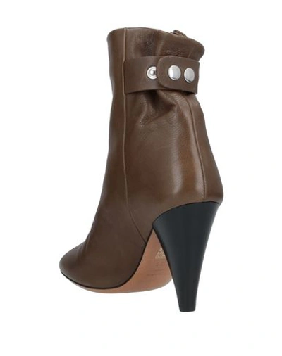 Isabel Marant Ankle Boots In Military Green