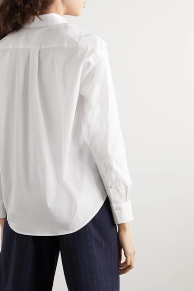 Shop La Collection Emilia Cotton-blend Poplin Shirt In White