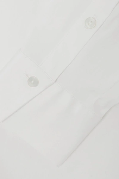 Shop La Collection Emilia Cotton-blend Poplin Shirt In White
