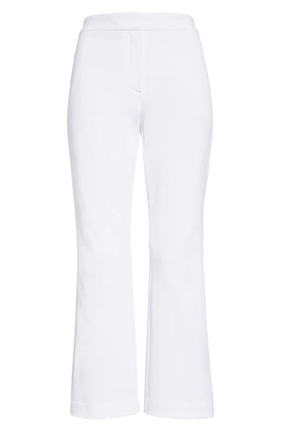 Shop Theory Kick Crop Pique Pants In Optic White