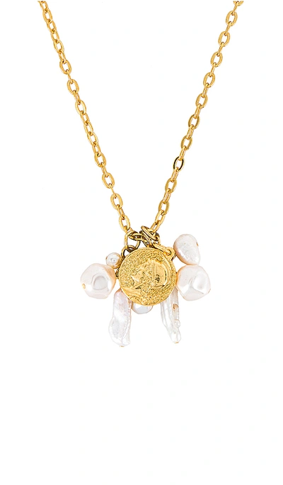 Shop Jennifer Behr Cloister Necklace In Gold & Pearl