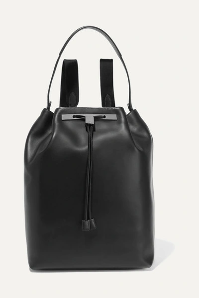 Shop The Row Leather Backpack In Black