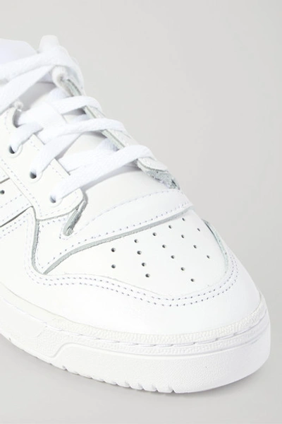 Shop Adidas Originals Rivalry Low Leather Sneakers In White