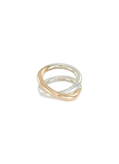 Shop Annika Inez Orbit' Double Ring In Metallic
